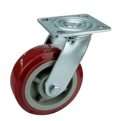 8"inch Heavy Duty Caster Wheel 661 Lbs - PU - Top Plate Mount
