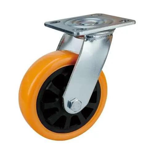 8"inch Heavy Duty Caster Wheel 661 Lbs - PU - Top Plate Mount