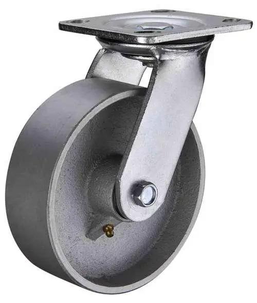 8"inch Heavy Duty Caster Wheel - Cast Iron - Top Plate Mount