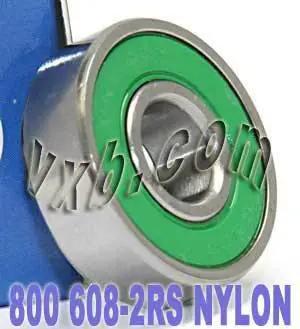 800-Pack Skateboard/in-line/Skate Bearings Nylon Cage Rubber Sealed
