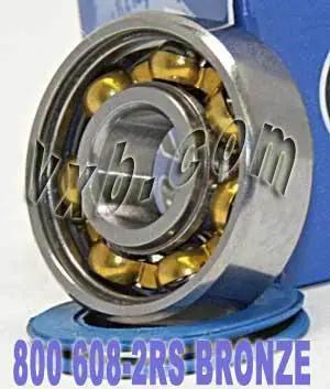 800-Pack Skateboard/in-line/Skate/Fidget Bearings Bronze Cage Sealed