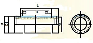 การเคลื่อนที่เชิงเส้นของแบริ่ง 8 มม./บูช LM8LUU