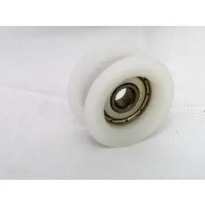 8mm Bore Bearing - 32mm Round Nylon Pulley U-Groove Track Roller Bearing 8x32x10mm