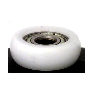 8mm Bore Bearing - 34mm White Plastic Tire 8x34x13mm