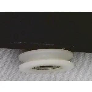 8mm Bore Bearing - 46mm Round Nylon Pulley U-Groove Track Roller Bearing 8x46x10mm