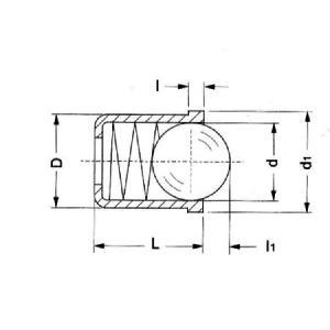 8mm x 9mm Drop-in Stainless Steel Spring Ball Plunger