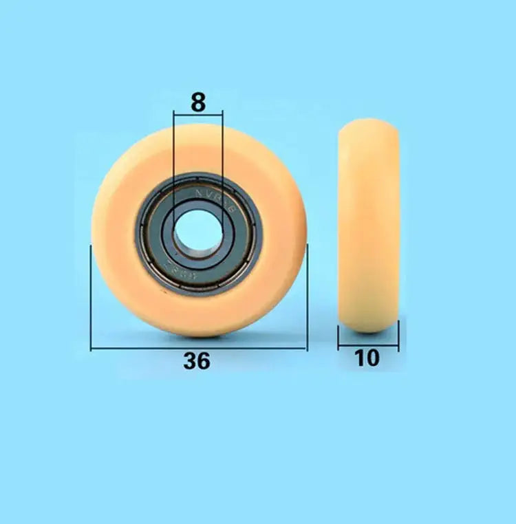 8x36x10mm Bore 8mm OD: 36mm - Plastic Tire 8mm x 36mm x 10mm