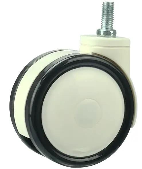 3"inch Medical Caster Wheel M12 Threaded Stem - PU/ABS