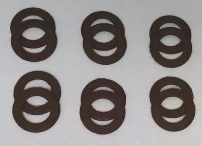 12-Pack Brown Rubber Seals for 608 Skate Bearings