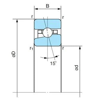 BNH008tu Nachi Contain Contact wrzeciona wrzeciona 40x68x15 ABEC 7