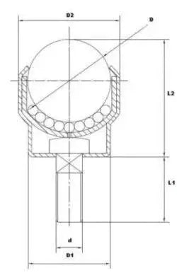 M8 Bolt Type Ball Transfer Unit - Stud 1" Main Ball