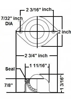 BT-1 CS Flange Ball Transfer Unit 1 Main Ball USA Mounted Bearing