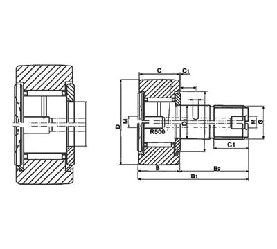 CF10K 26mm Cam Follower Needle Roller Bearing