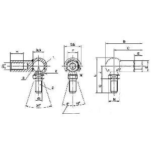 CS10 10mm L-Shape Ball Joint Rod End Bearing