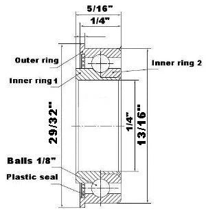 F0826 Flanşlı Yatak - Tam Tamamlayıcı - 1/4 "x 13/16" x 5/16 "