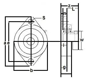 FHFD202-15mm Bearing Flange 2 Bolt 15mm