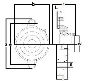 Bride de palier FHFX204-12 en fonte ductile 2 boulons 3/4"