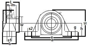 FHP209-45mm Blok łożyskowy standardowa wysokość wału 45mm łożysko
