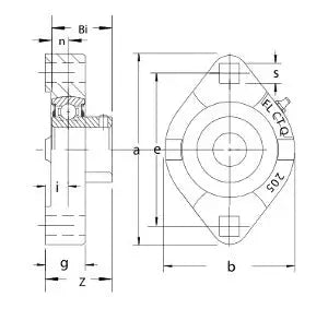 FHSFLCTQ201-8 Bearing Flange Ductile Flush 2 Bolt 1/2" Bearing