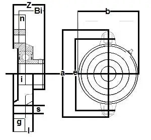 FHSFX205-16 轴承法兰 球墨铸铁 2 螺栓 1