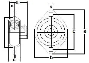 FHSPFLZ206-17 Bearing Flange Pressed Steel 2 Bolt 1 1/16 Bearing