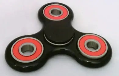 Fidget Hand Spinner - Center Full Ceramic ZrO2 Bearing, 3 outer red Bearing 42Q