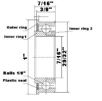Flanged Heavy Duty Ball Bearing 7/16" x 29/32" x 7/16"