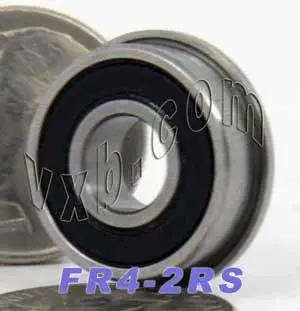 FR4-2RS Flanged Sealed Bearing 1/4" x 5/8" x 0.196" Bearing