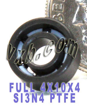 Vòng bi bóng gốm toàn phần 4x10mm Si3N4 4x10x4mm