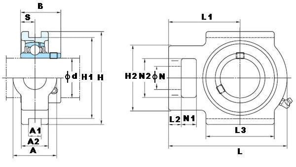 FYH Bearing 12mm UCT201E Take Up Mounted Bearing
