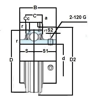 FYH Rulman Eklemi ER212-39 2 7/16" Delik Monteli Rulman