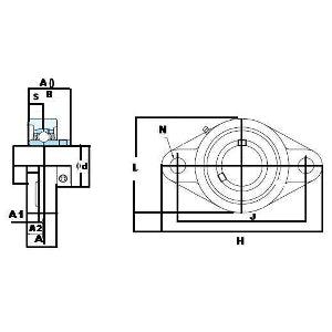 FYH Bearing UCFL201-8E 1/2 Flanged Mounted Bearing