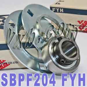 FYH SBPF204 20mm Stamped round 3-Bolt Flanged Mounted Bearing