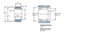 GE25C Maintenance Free Spherical Plain Bearing 25mm Steel - PTFE Composite