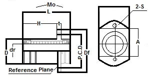 GMT30WUU NB 30mm Two Side Cut Double Wide Flange Motion Linear Bearing
