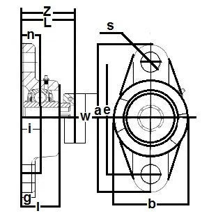 GRFT211-34 Bearing Flange Standard 2 Bolt 2 1/8" GRIP-IT 360