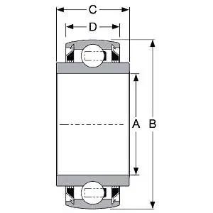 GW209PPB2 Agricultural Heavy Duty Bearing, Round Bore 1.771" Bore Bearing