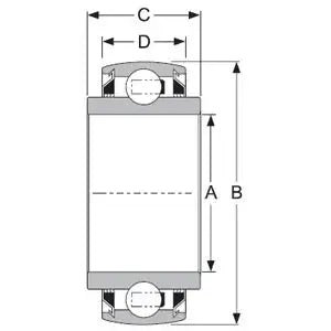 GW210PPB5 Agricultural Heavy Duty Bearing, Round Bore 1.78" Bore Bearing