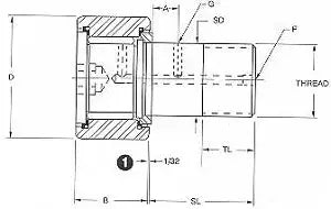 H24LW Con Đu Cam Đầu Lục Giác Được Niêm Phong 3/4"