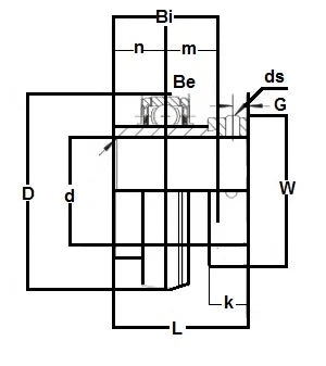 Wkład łożyskowy HC208-25 z ekscentryczną kołnierzem 1 9/16" montowany
