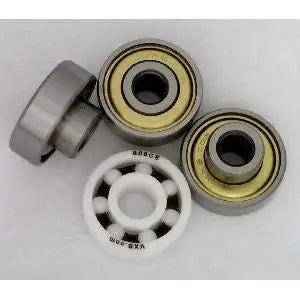 Heavy Tri Fidget Spinner Bearing Kit : Full Ceramic ZrO2 Center Bearing & 3 Extended Shielded Bearing