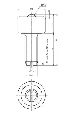 IGUCHI made in Japan IS-05SN Stainless Steel Machined Stud Mount Ball Transfer