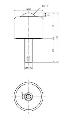IGUCHI made in Japan IS-13SN Stainless Steel Machined Stud Mount Ball Transfer