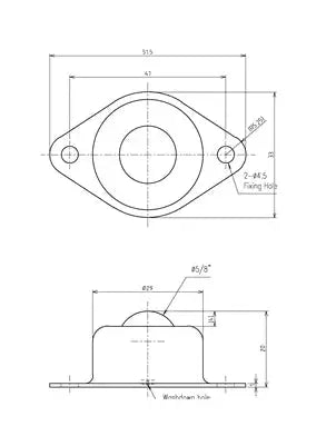 IM-16 IGUCHI Carbon Steel S15CK Ball Transfer Unit