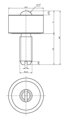 IS-08N IGUCHI Carbon Steel Machined Stud Mount Ball Transfer IGUCHI made in Japan