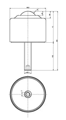 IS-25N Carbon Steel Ball Transfer IGUCHI - Japan