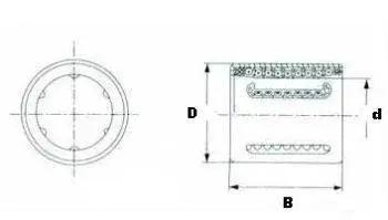 KH1228PP 12mm Sealed Ball Bushing 12x19x28 Linear Motion Bearings - VXB Ball Bearings