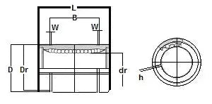 LBE201AJ Bearing 20mm Ball Bushing Linear Motion Bearing