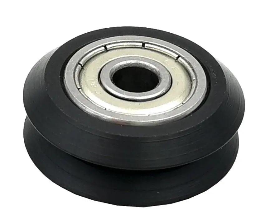 Linear Motion Guide Way 4x24.5x10mm V Groove Track Roller Bearing - Tire