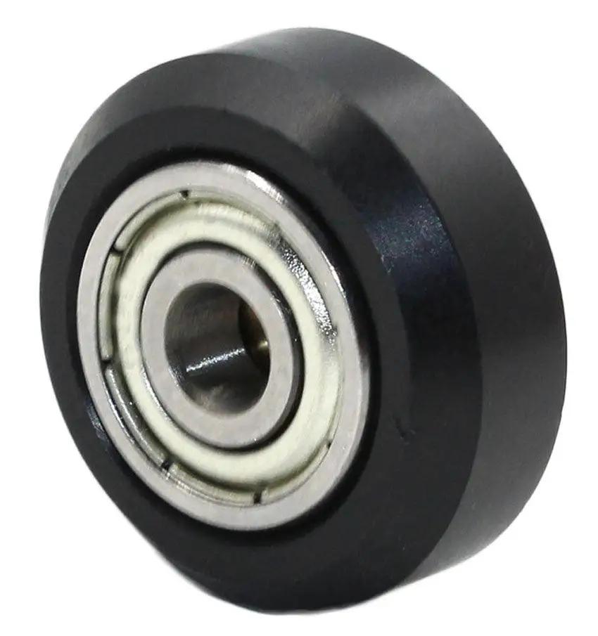Linear Motion Guide Wheel 3x15.4x9mm Track Roller Bearing POM Tire